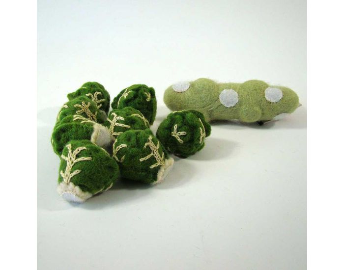 PAPOOSE TOYS L�gume en Laine Feutr�e - Choux de Bruxelles - D�s 3 ans (1)