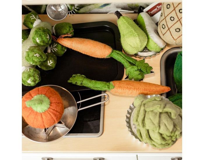 PAPOOSE TOYS L�gume en Laine Feutr�e - Choux de Bruxelles - D�s 3 ans (2)