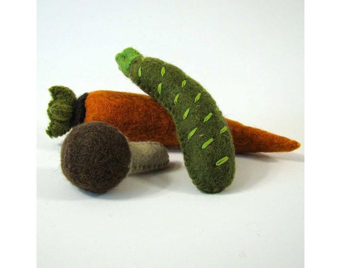 PAPOOSE TOYS L�gumes en Laine Feutr�e - Carotte, Courgette, Champignon - D�s 3 ans (9)