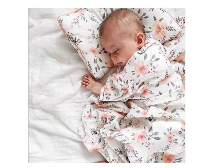 SEVIRA KIDS Maxi Lange Couverture � Pompons en Bambou - Corail - 120 x 100 cm (2)