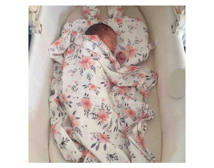 SEVIRA KIDS Maxi Lange Couverture � Pompons en Bambou - Corail - 120 x 100 cm (3)