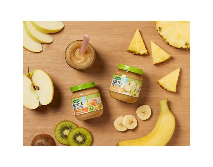 BLEDINA Les R�coltes Bio - Lot de 24 Petits Pots Pomme - Fruits exotiques 130g - D�s 6 Mois (3)