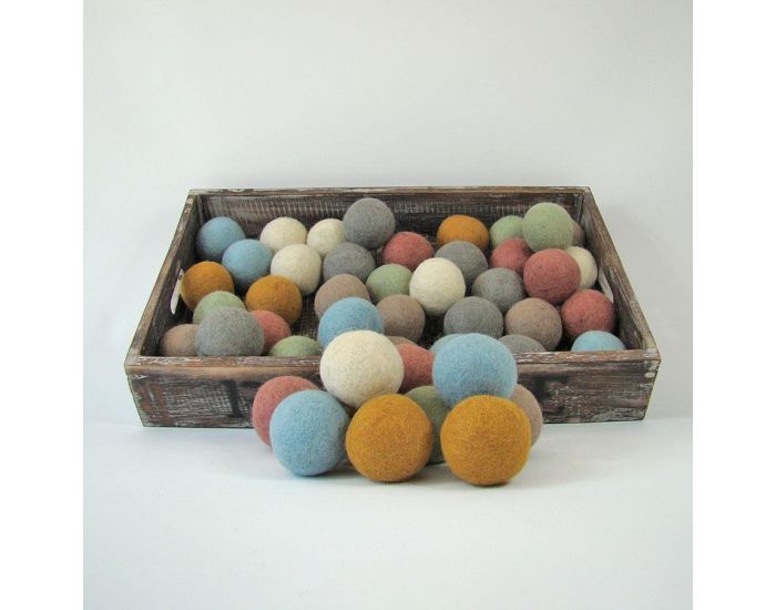 PAPOOSE TOYS Balles 5 cm en Laine Feutr�e Earth - Set de 49 - D�s 3 ans (1)
