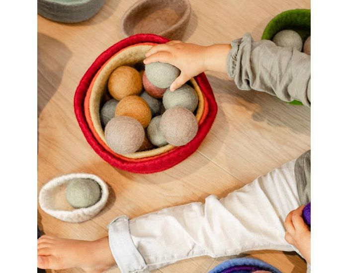 PAPOOSE TOYS Balles 5 cm en Laine Feutr�e Earth - Set de 49 - D�s 3 ans (5)