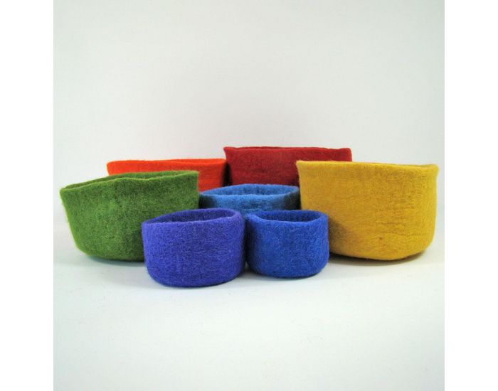 PAPOOSE TOYS Bols en Laine Feutr�e Rainbow - Set de 7 - D�s 3 ans (11)