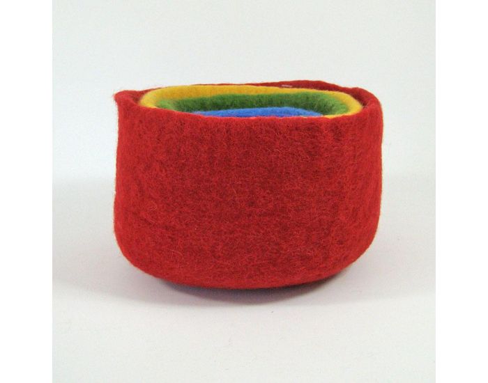 PAPOOSE TOYS Bols en Laine Feutr�e Rainbow - Set de 7 - D�s 3 ans (12)