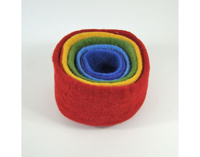 PAPOOSE TOYS Bols en Laine Feutr�e Rainbow - Set de 7 - D�s 3 ans (13)
