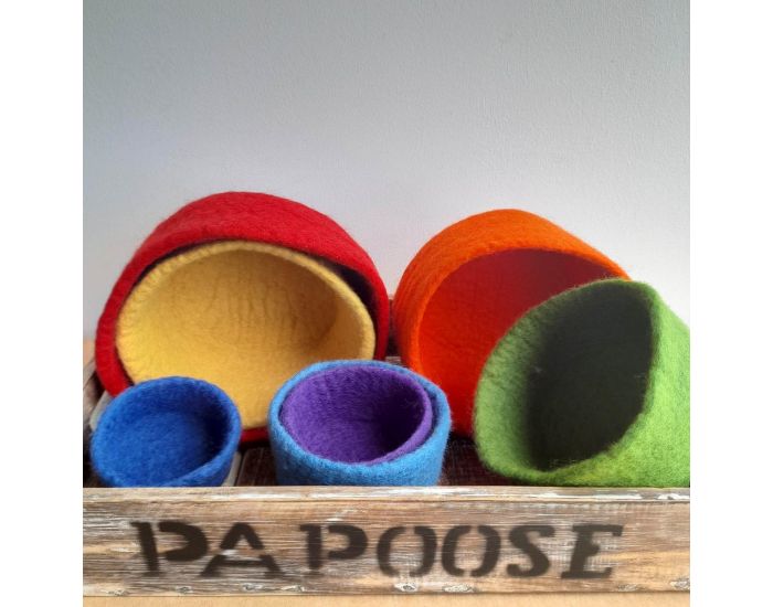 PAPOOSE TOYS Bols en Laine Feutr�e Rainbow - Set de 7 - D�s 3 ans (7)