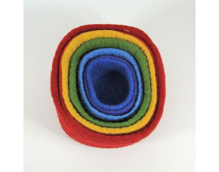 PAPOOSE TOYS Bols en Laine Feutr�e Rainbow - Set de 7 - D�s 3 ans (8)