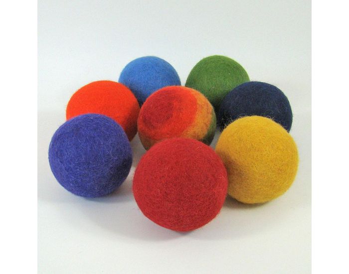 PAPOOSE TOYS Balles 7 cm en Laine Feutr�e Rainbow - Set de 8 - D�s 3 ans (10)