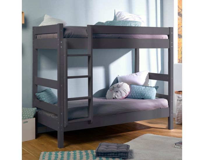 AKITEN RETAIL Lit Superpos� Avec Sommier Gigogne Blanc - Aaron (2)