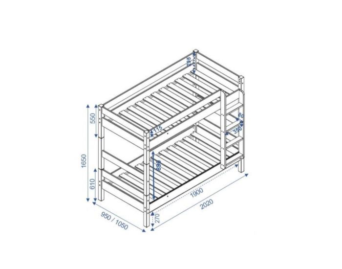 AKITEN RETAIL Lit Superpos� Avec Sommier Gigogne Blanc - Aaron (7)