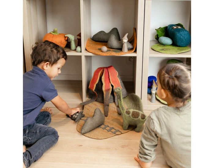 PAPOOSE TOYS Monde des Dinosaures en Laine Feutr�e - 3 Montagnes - D�s 3 ans (3)
