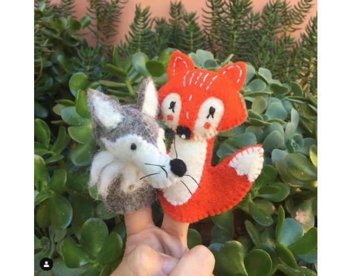 PAPOOSE TOYS Marionnettes � Doigts en Laine Feutr�e - For�t - D�s 3 ans (1)