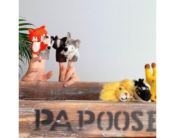 PAPOOSE TOYS Marionnettes � Doigts en Laine Feutr�e - For�t - D�s 3 ans (6)