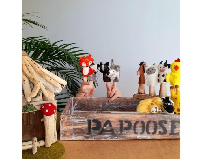 PAPOOSE TOYS Marionnettes � Doigts en Laine Feutr�e - For�t - D�s 3 ans (7)