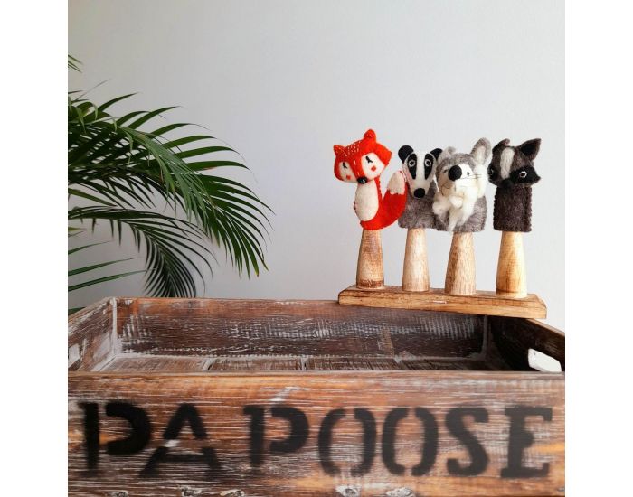PAPOOSE TOYS Marionnettes � Doigts en Laine Feutr�e - For�t - D�s 3 ans (8)