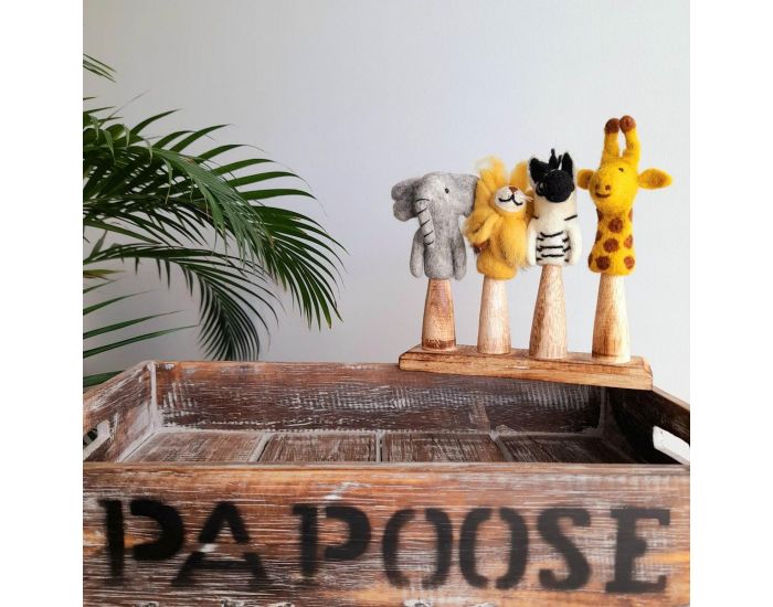 PAPOOSE TOYS Marionnettes � Doigts en Laine Feutr�e - Afrique - D�s 3 ans (6)