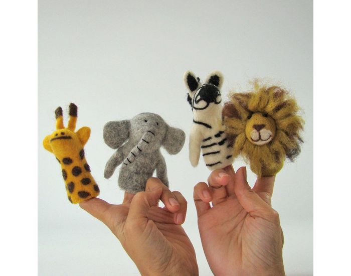 PAPOOSE TOYS Marionnettes � Doigts en Laine Feutr�e - Afrique - D�s 3 ans (8)
