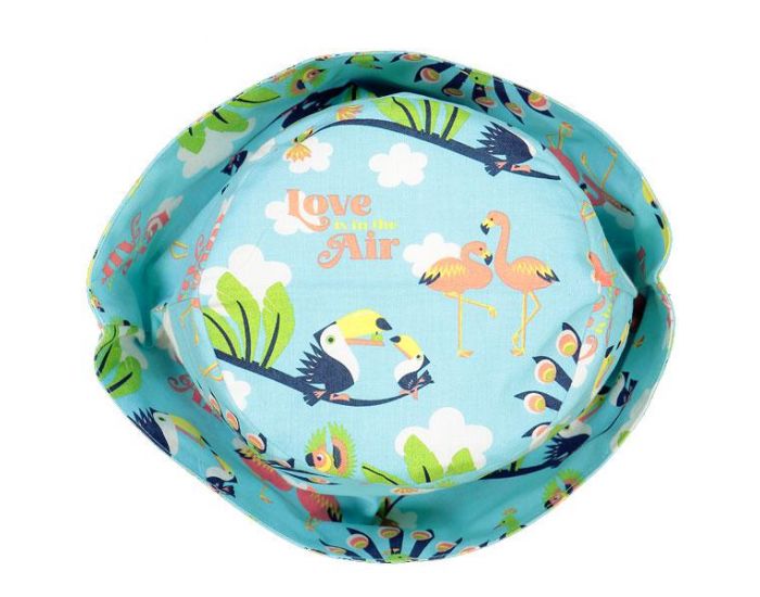COQ EN PATE Chapeau de Soleil Enfant En Coton Bio - Love is in the Air (1)