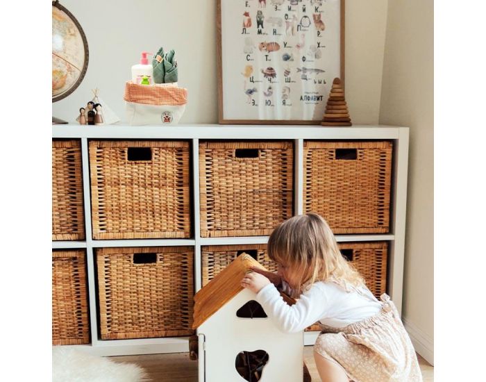 PAPATE Panier de Rangement en Coton Bio  (2)