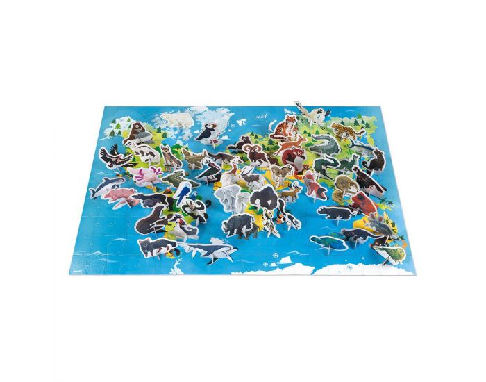 JANOD Puzzle Educatif Animaux Menac�s 200 pi�ces - D�s 6 ans (1)