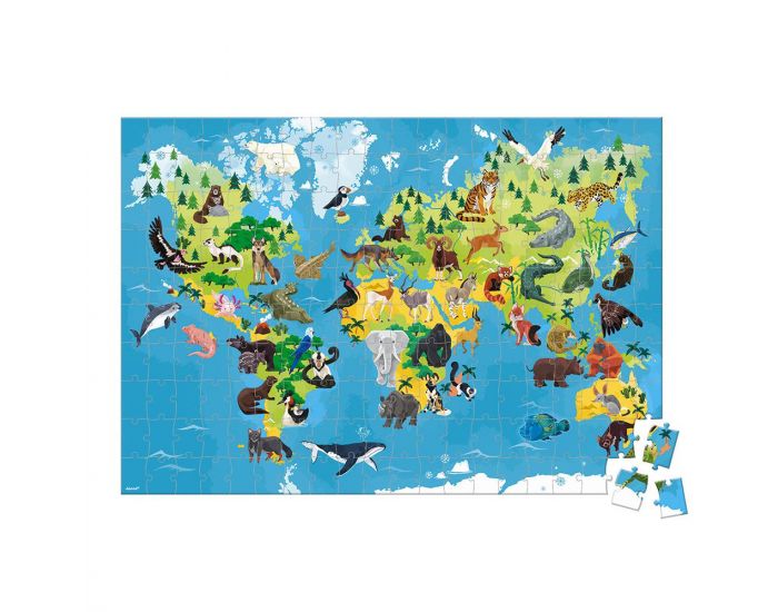 JANOD Puzzle Educatif Animaux Menac�s 200 pi�ces - D�s 6 ans (2)