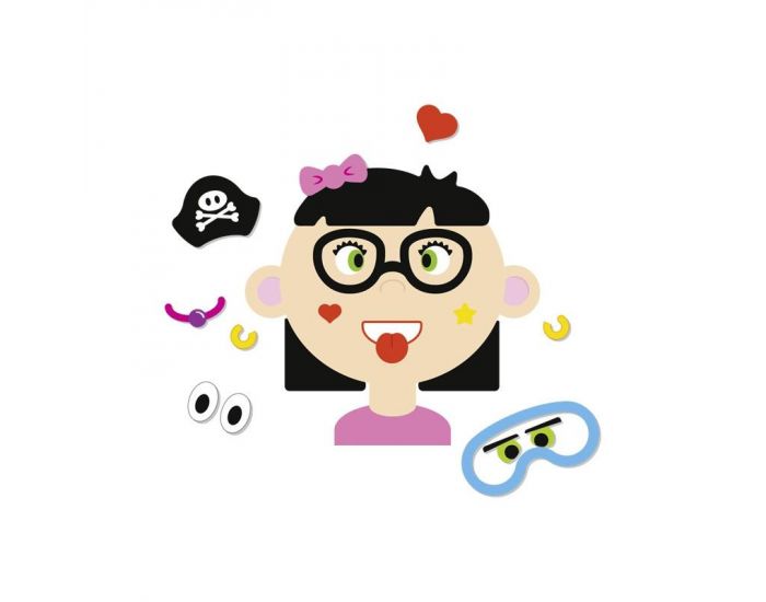 GOKI Jeu Magn�tique Dr�les de T�tes - Fille - D�s 3 ans  (2)