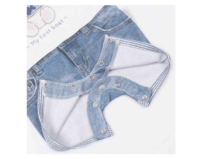 SEVIRA KIDS Combishort B�b� en Coton Bio - Matelot (3)