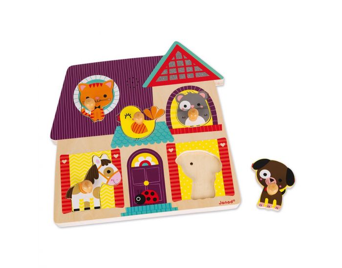 JANOD Puzzle sonore Mes Petits Compagnons - Ds 1 an (1)