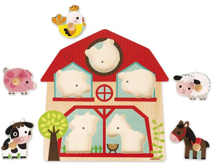 JANOD Puzzle Sonore Les Copains de la Ferme - D�s 1 an (2)