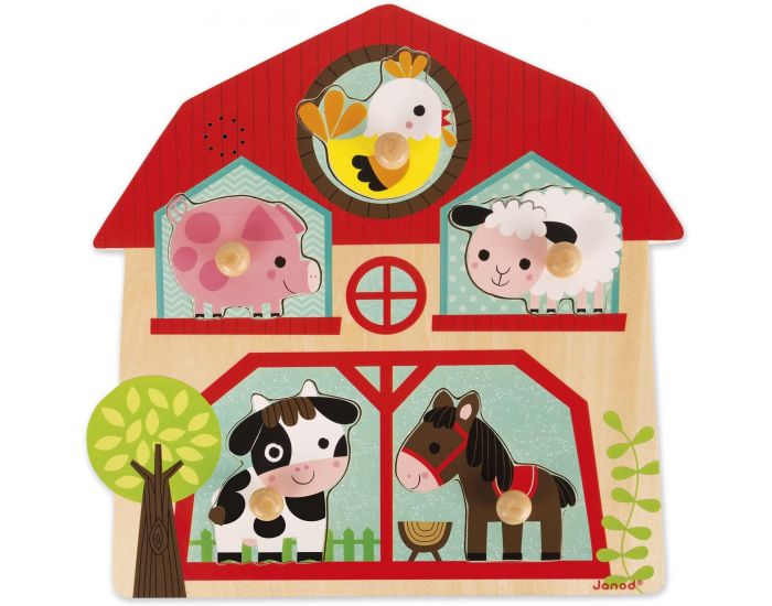 JANOD Puzzle Sonore Les Copains de la Ferme - D�s 1 an (3)