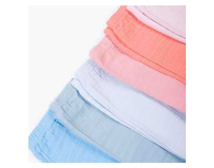 SEVIRA KIDS Pantalon B�b� en Gaze Coton Biologique - Rose clair (1)