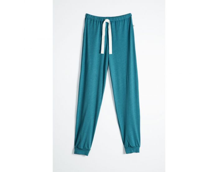 KADOLIS Pantalon de Pyjama Femme en Coton Bio et Tencel Sonora Bleu Nuit (6)