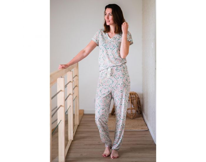 KADOLIS Pantalon de Pyjama Femme en Coton Bio et Tencel Sonora Liberty (1)