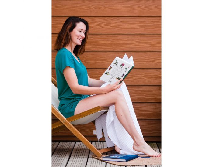 KADOLIS Haut de Pyjama Femme en Coton Bio et Tencel Sonora Bleu Nuit (11)