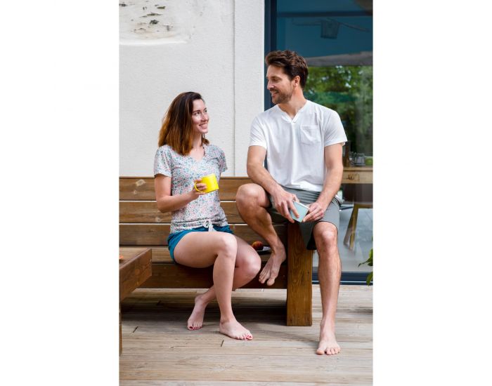 KADOLIS Haut de Pyjama Femme en Coton Bio et Tencel Sonora Bleu Nuit (14)