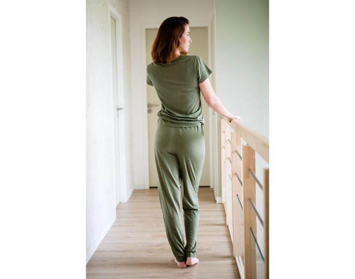 KADOLIS Haut de Pyjama Femme en Coton Bio et Tencel Sonora Bleu Nuit (16)