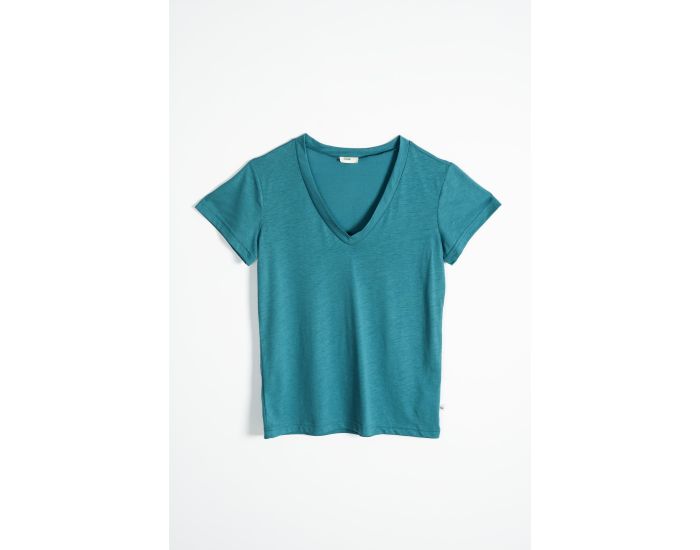 KADOLIS Haut de Pyjama Femme en Coton Bio et Tencel Sonora Bleu Nuit (3)