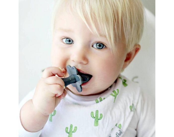 GRABEASE Set de 2 Couverts d'Apprentissage Ergonomiques - Vert Menthe (4)