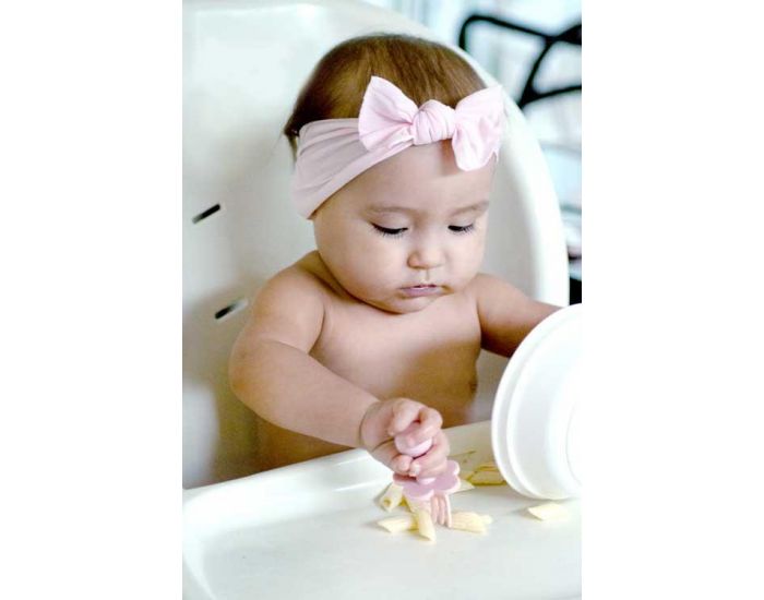 GRABEASE Set de 2 Couverts d'Apprentissage Ergonomiques - Rose Clair (3)