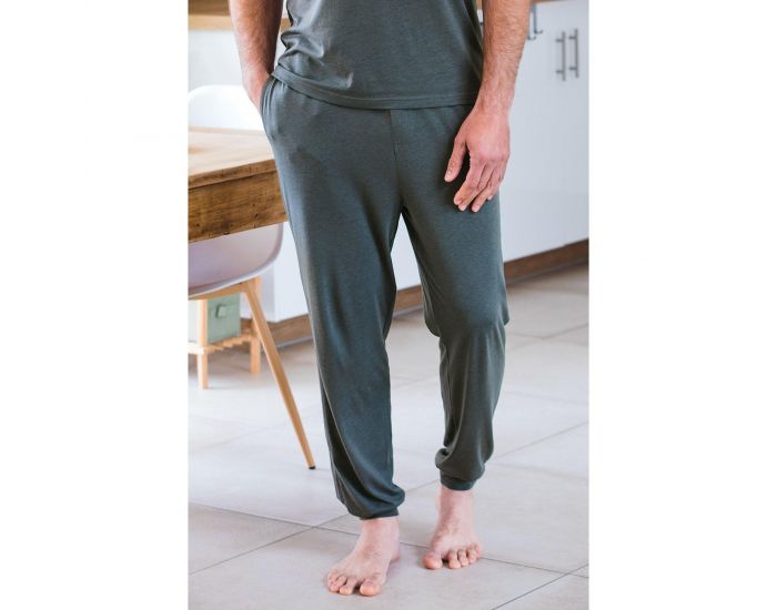 KADOLIS Pantalon de Pyjama Homme en Coton Bio et Tencel Sonora - Gris (13)