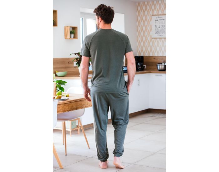 KADOLIS Pantalon de Pyjama Homme en Coton Bio et Tencel Sonora - Gris (5)