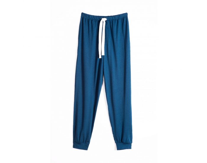 KADOLIS Pantalon de Pyjama Homme en Coton Bio et Tencel Sonora - Bleu Nuit (12)