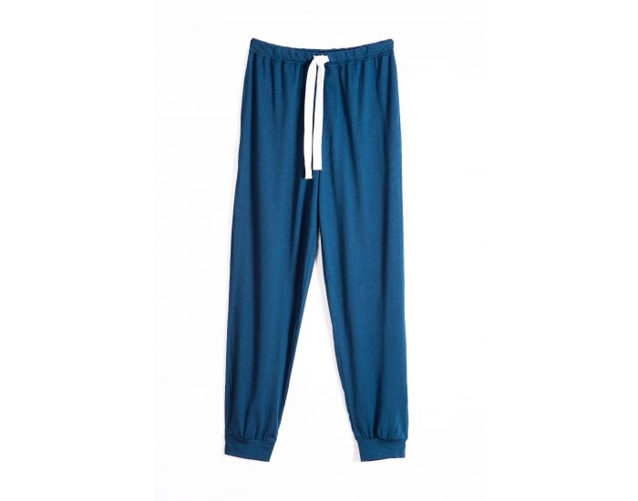 KADOLIS Pantalon de Pyjama Homme en Coton Bio et Tencel Sonora - Bleu Nuit (3)