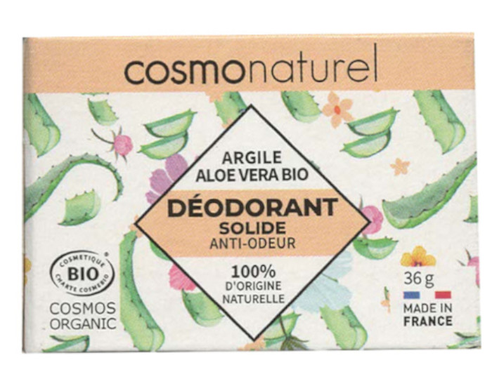 COSMO NATUREL Dodorant Solide Argile et Aloe Vera - 36 g (1)