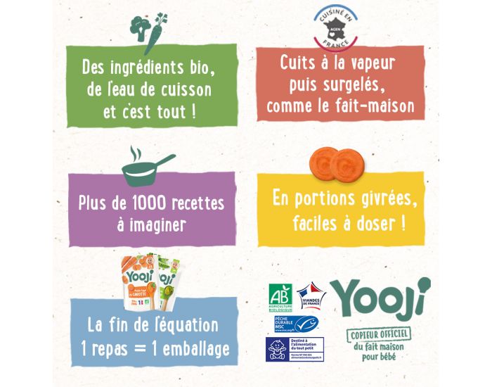 YOOJI Assortiment de 2 pur�es lisses de fruits bios - D�s 4 mois (2)