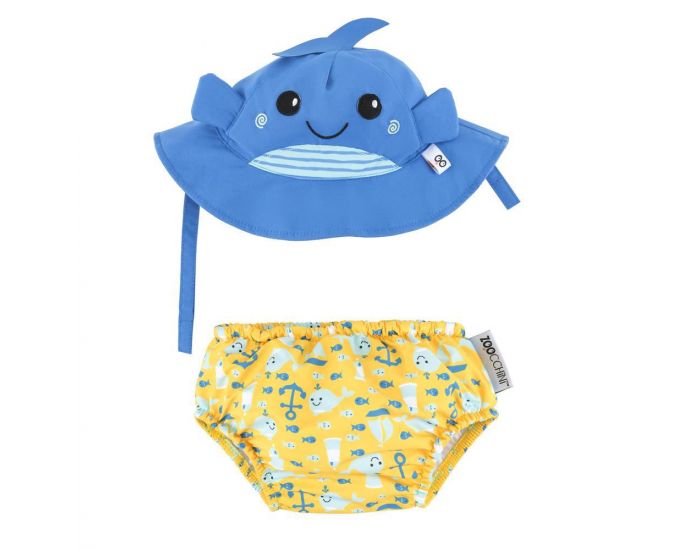 ZOOCCHINI Maillot et Chapeau Baleine (1)