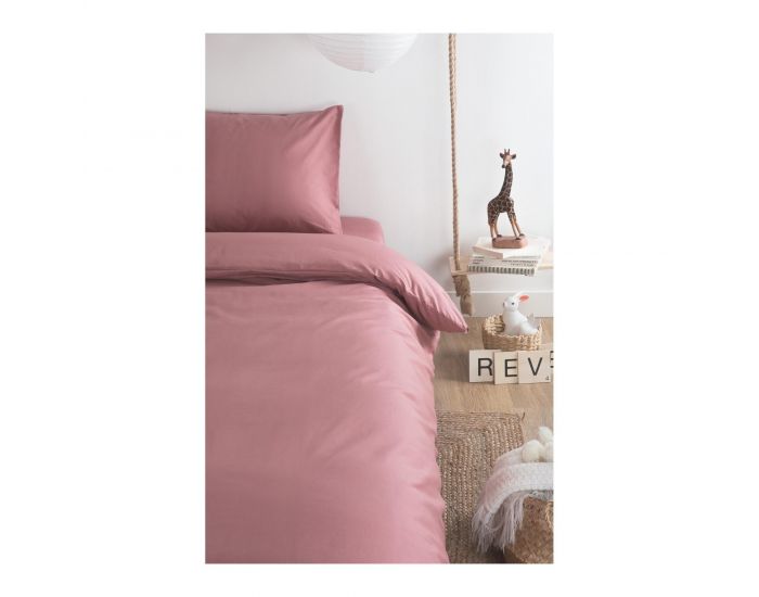 KADOLIS Taie d'Oreiller 100% Coton Bio - Bois de Rose (8)