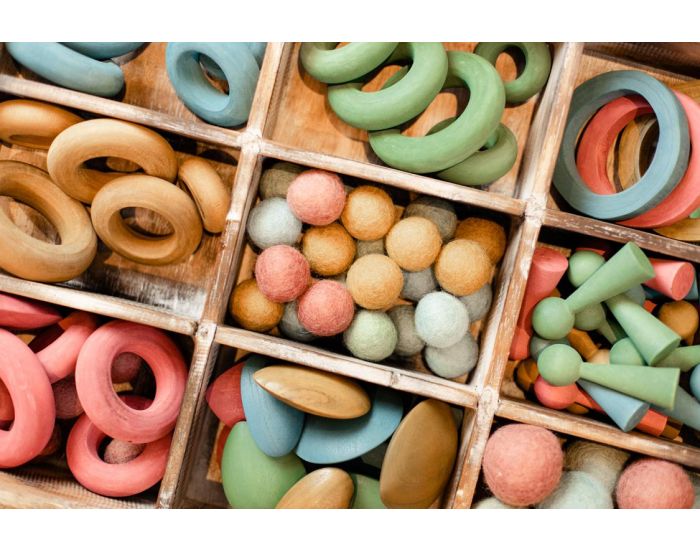 PAPOOSE TOYS Balles 3,5 cm en Laine Feutr�e Earth - Set de 28 - D�s 3 ans (1)